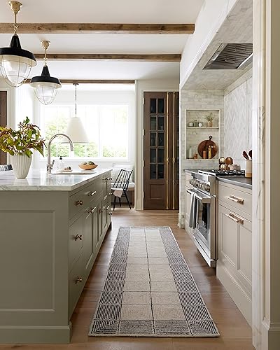 Miniatura 4 de Loloi Chris Loves Julia Francis Collection FRA-02 - Alfombra de área contemporánea de 5 pies x 7 pies 6 pulgadas, color cremanegro