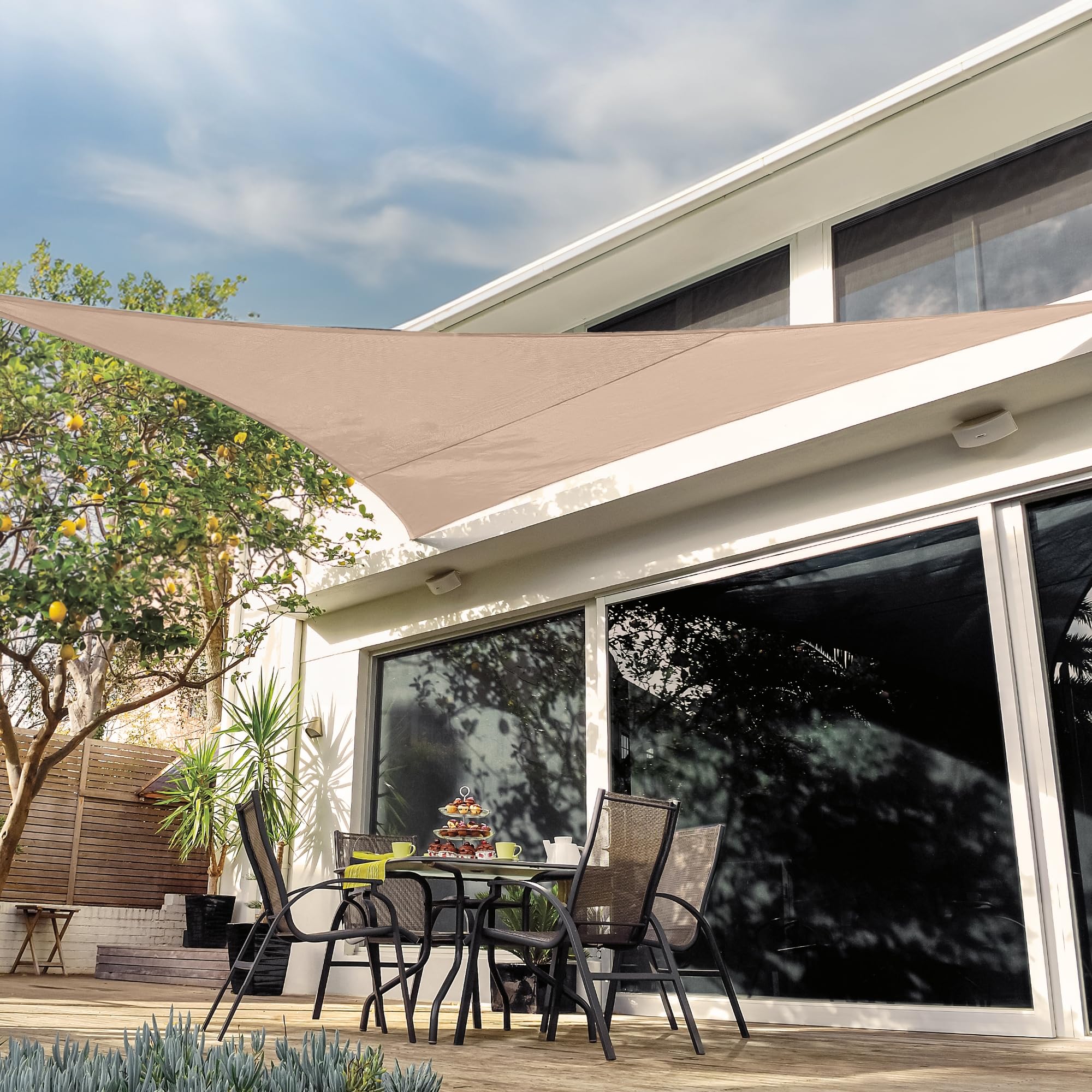 18' Coolhaven Shade Sail Kit, Triangle - Sahara