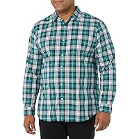 Amazon Essentials Camicia in Popeline Elasticizzato A Manica Lunga dalla vestibilità Aderente Uomo