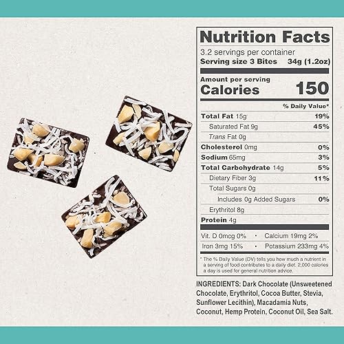 Miniatura 6 de JOJOs Bocadillos de chocolate negro hechos con cáñamo proteínas a base de plantas bajo en azúcar bajo en carbohidratos vegano apto para paleo y keto