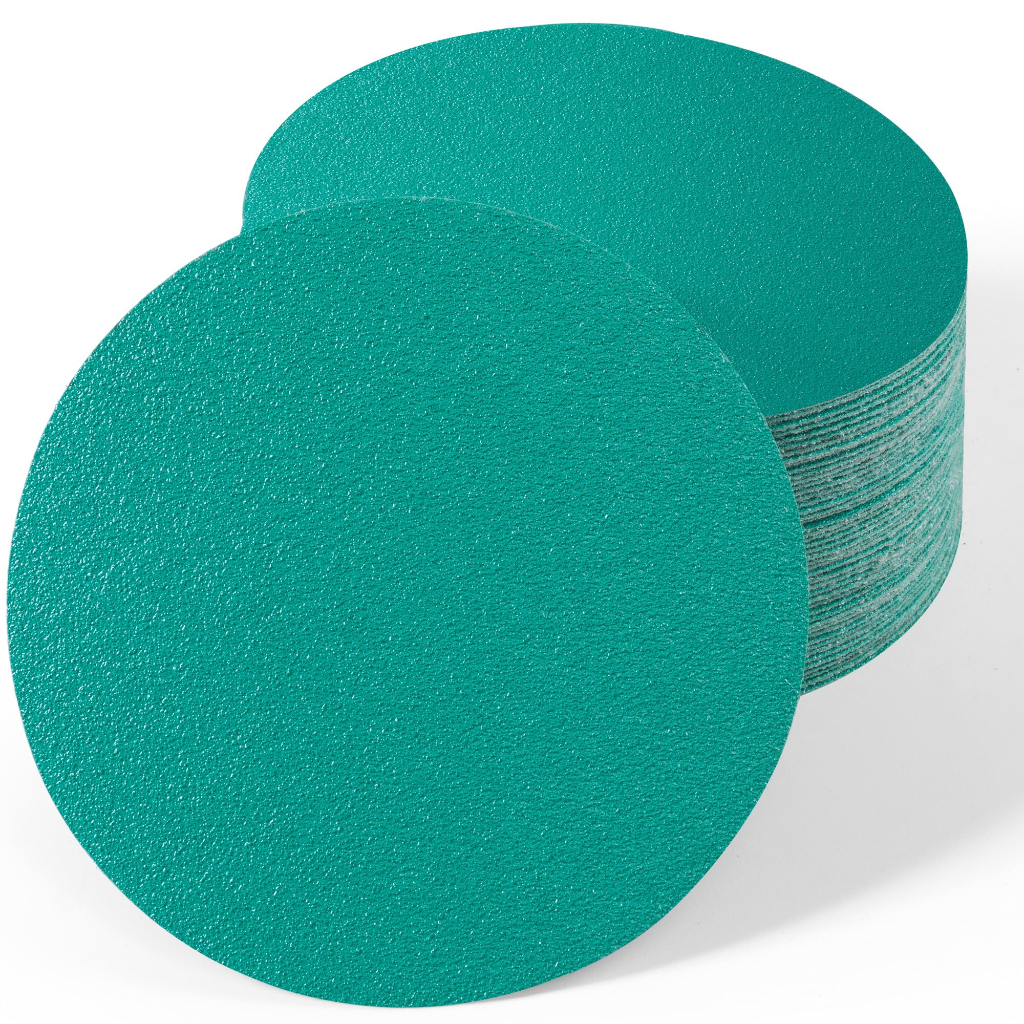 S SATC Sand Paper 5 Inch 80 Grit Green Film Sanding Disc 50 Pack Sanding Discs Hook and Loop Backing Sandpaper Discs for Sanders Finishing Fine Cut Abrasive -Sand Automotive Car Paint Woodworking Wood
