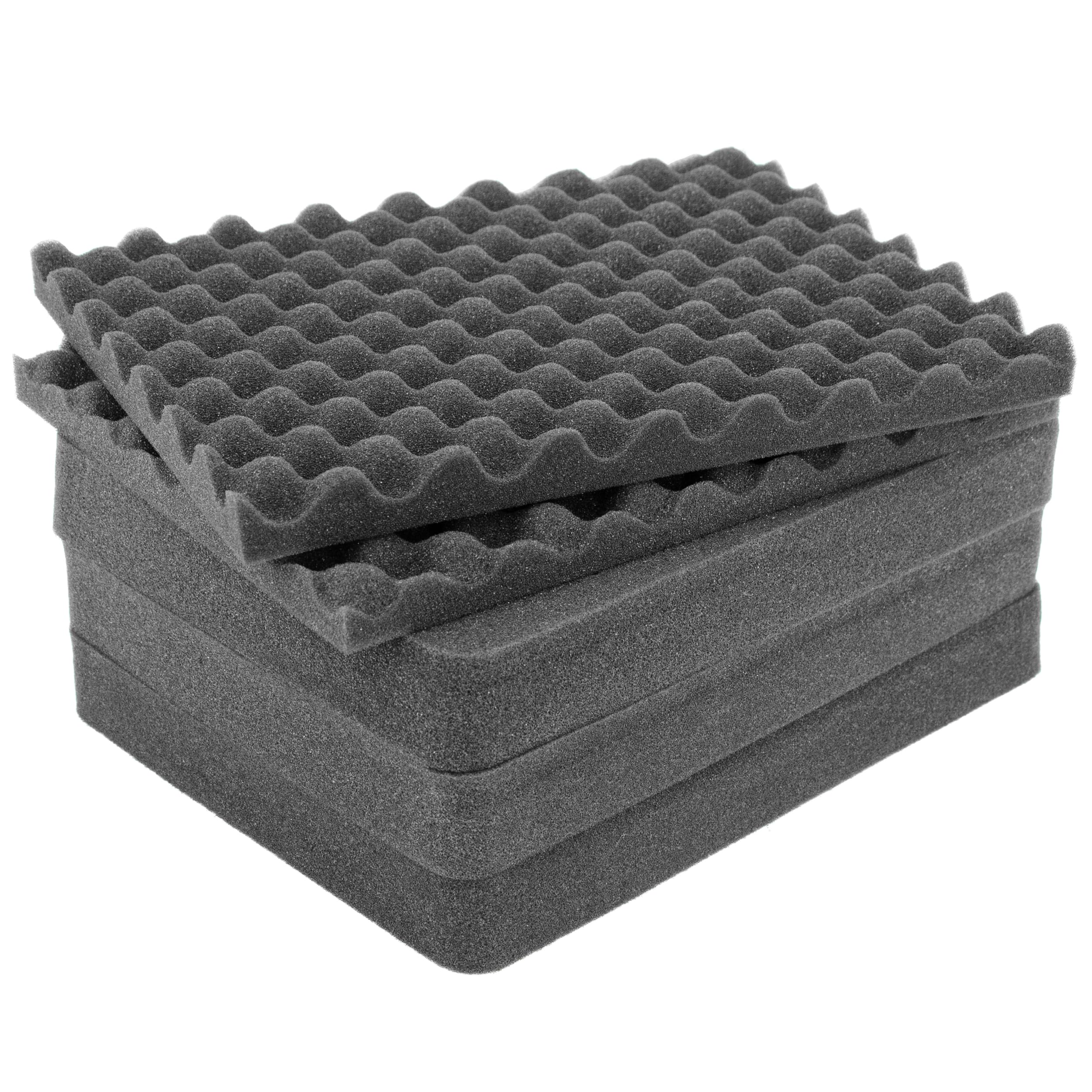 CASEMATIX5 PCS Tool Box Foam and Gun Case Foam Compatible With Apache 2800 Case - 3 Layers of Customizable Pluck Foam & 2 Layers of Convoluted Foam Inserts for Cases