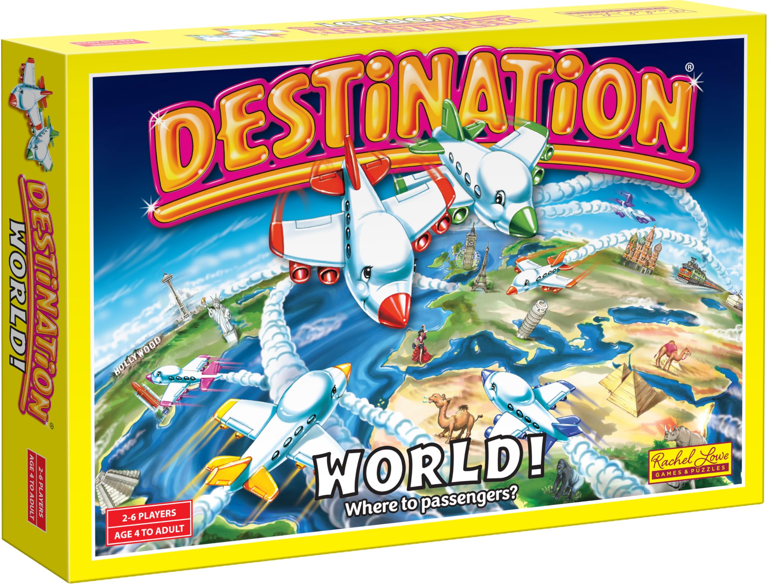Destination World Board Game, Educational Travel Adventure Game, Family Fun,