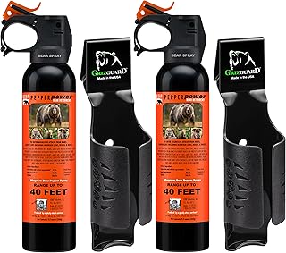 UDAP 15DCH Pepper Power Magnum Bear, Mountain Lion, Coyote, Dog, & Moose Spray Self Defense Deterrent w/Griz Guard Holster...