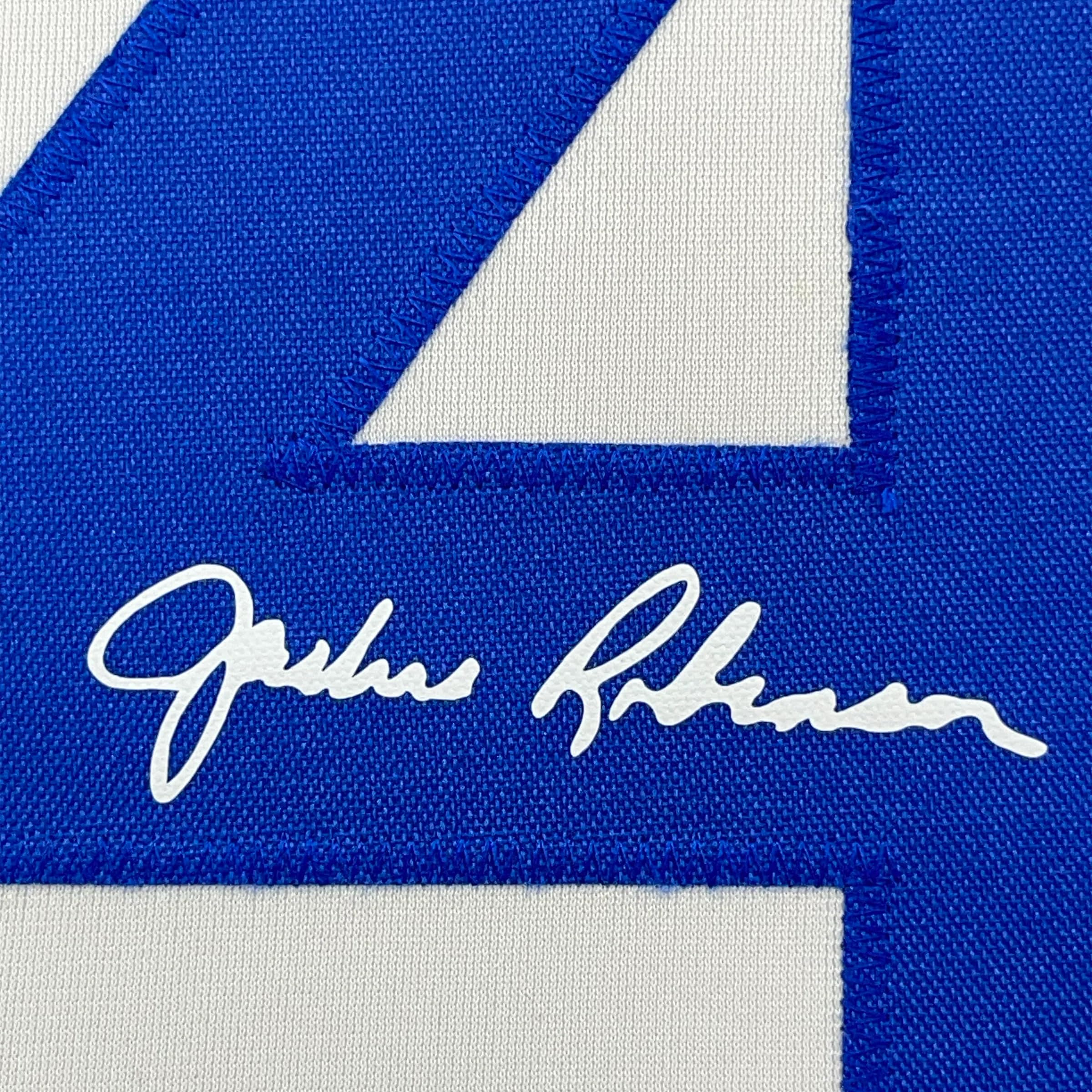 Framed Facsimile Autographed Jackie Robinson 35x39 Brooklyn Los