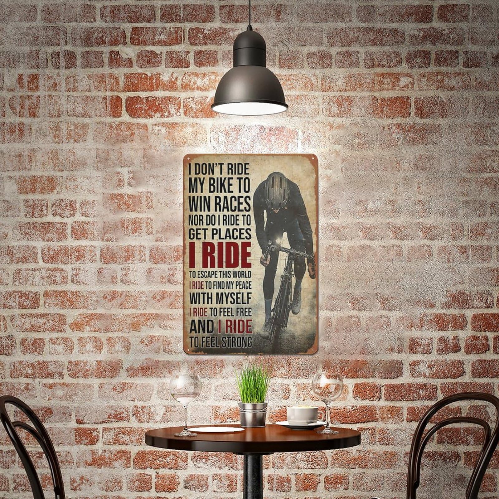 Letrero De Metal Clásico Con Texto En Inglés «I Don't Ride My Bike To