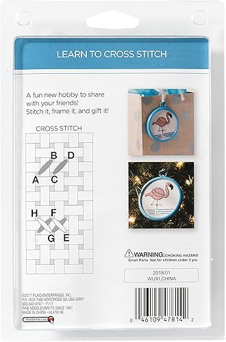 Miniatura 2 de Bucilla 1st My First - Kit de punto de cruz, 3 pulgadas, color rosa