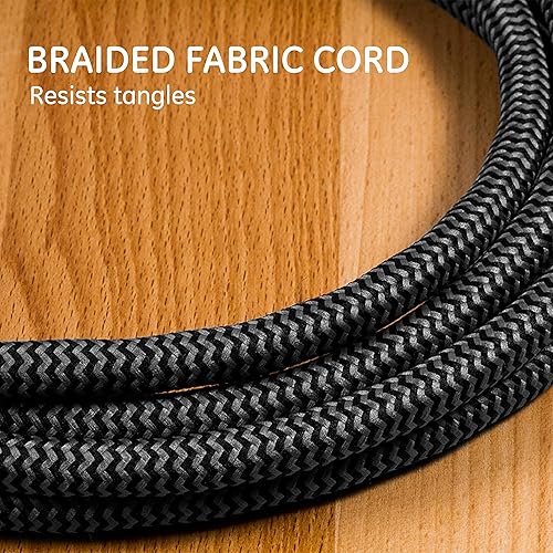 Miniatura 5 de GE Mini cable de extensión de 3 tomas de corriente con múltiples tomas, cable de extensión de cable corto trenzado de 5 pulgadas, cable de extensión