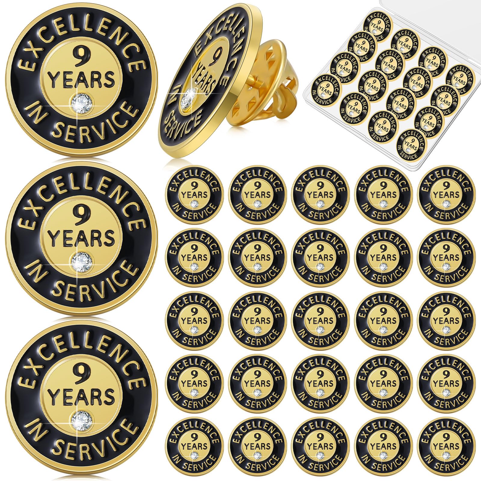 Ferreve Years of Service Pin Anniversary Lapel Pin for Employee
