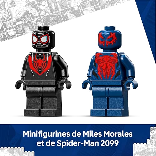 LEGO Marvel Mech di Miles Morales vs. Spider-Man 2099-76337 | Giochi per bambini da 6 anni, action figure robot, 2 minifigure e accessori, giocattolo dei supereroi, idea regalo, 135 pezzi - 5
