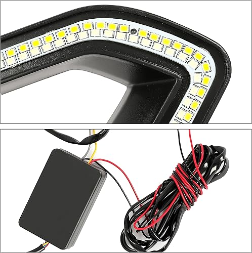 Miniatura 7 de KUAFU Luces LED delanteras para rejilla compatibles con Dodge Charger Daytona SRT Scat Pack SXT y R/T 2015-2022, lámparas de parrilla de parachoques