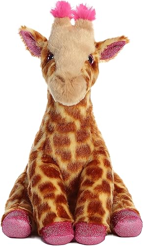 Miniatura 7 de Aurora Huggable Destination Nation - Animal de peluche de jirafa - Exploración global - Diversión de aprendizaje - rosa de 12 pulgadas