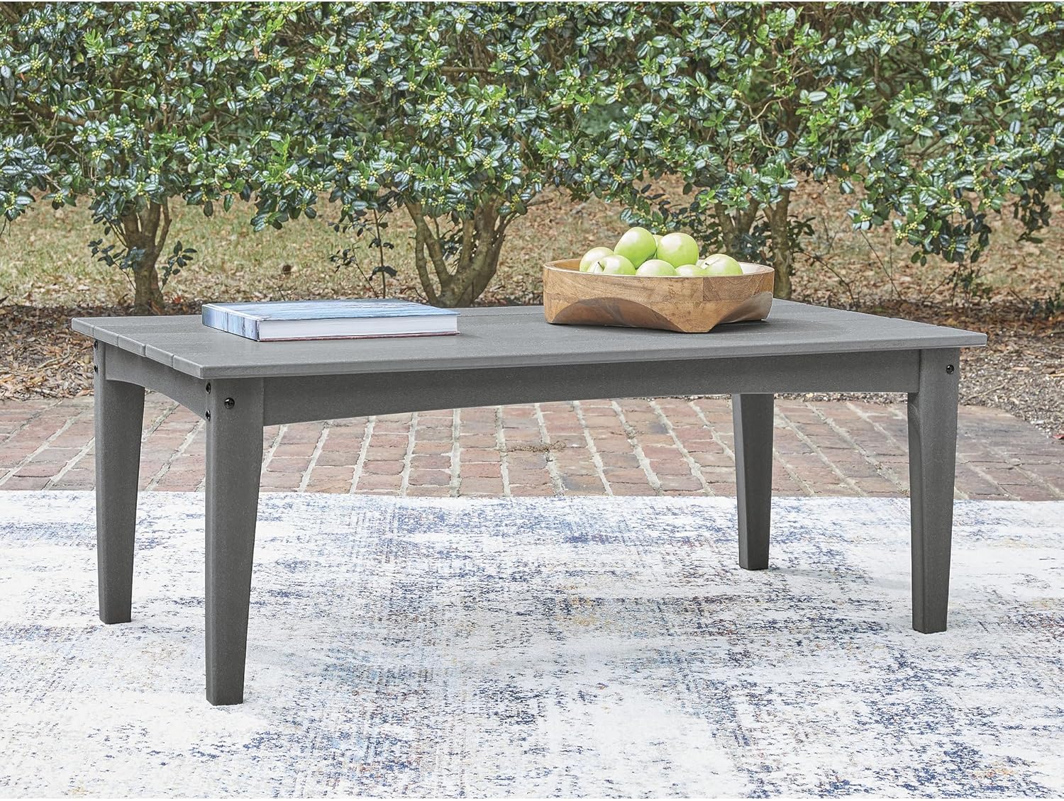 Signature Design by Ashley Lone View Bay Casual Outdoor Coffee Table with Weather Resistance, Gray