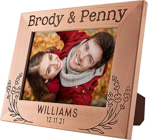 Vista 7 de GIFTBYGIFTY Marcos de fotos de amor personalizados para parejas con nombre, 4 x 6 pulgadas, regalos de San Valentín personalizados para él, ella