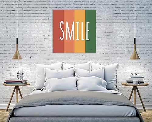 Miniatura 4 de Jaxson Rea "Smile Rainbow Retro Gallery Wrapped Canvas by Ann Kelle, 12" x 12"