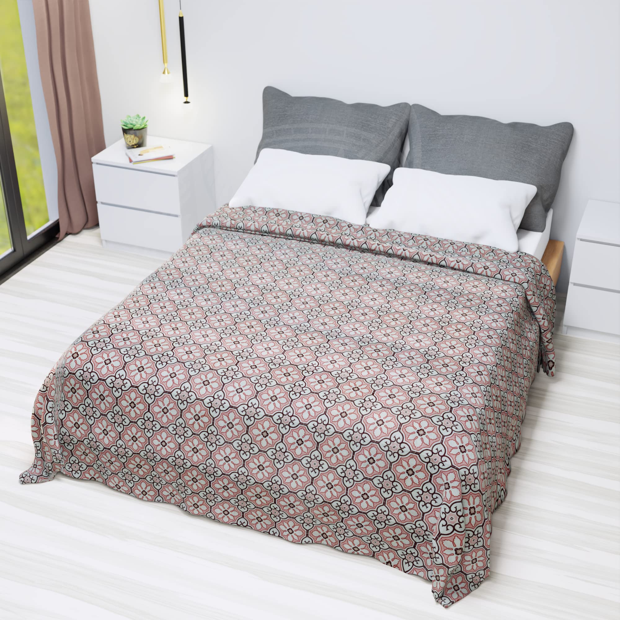 Copriletto Trapuntato Matrimoniale 250x250 Cm - Microfibra Anallergica Con Bordo Frill - Foto 7