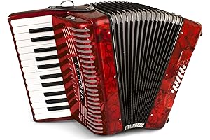 12 Bass Entry Level Hohner Accordions 1303-RED in Red