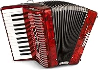 Vista 3 de Hohner Accordions 1303-RED 12 Bass Entry Level Piano Accordion (Red)