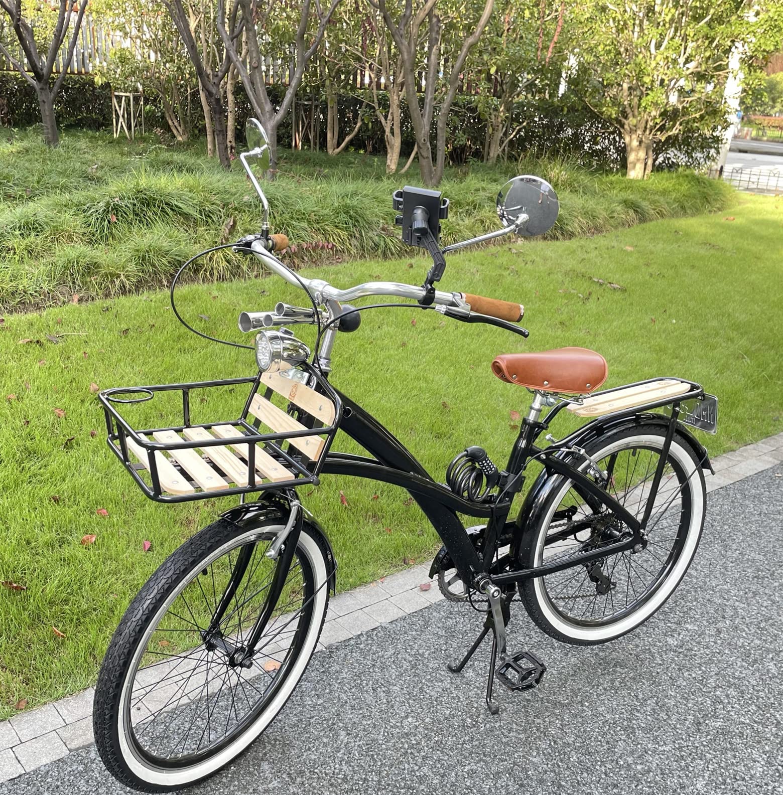 TentHome Retro Fahrradspiegel 2 Stück Rückspiegel Fahrrad Seitenspiegel Verstellbar Spiegel HD Reflektor für Lenker Ebike Mountainbike Radfahren Rund