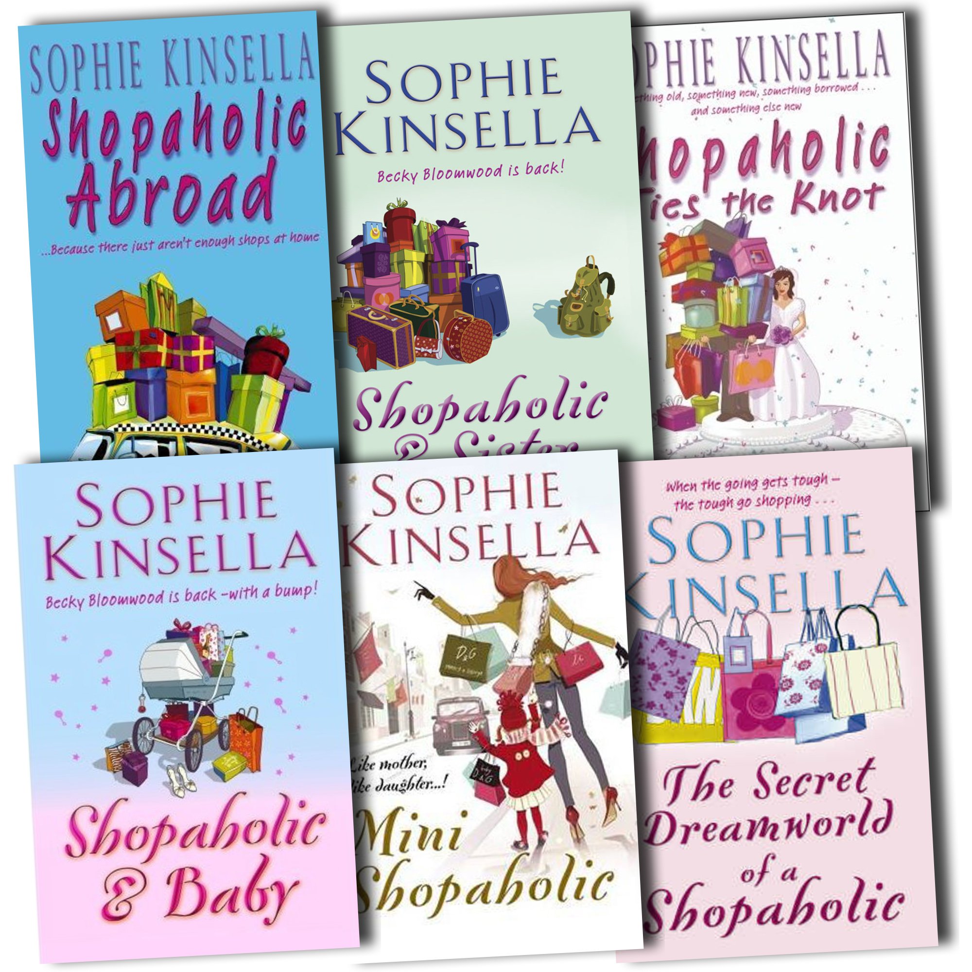 Shopaholic Collection Sophie Kinsella 6 Books Set Pack RRP: £56.86 (Mini Shopaholic, Shopaholic & Baby, Shopaholic & Sister, Shopaholic Ties The Knot, Shopaholic Abroad, The Secret Dreamworld of a Shopaholic) Paperback