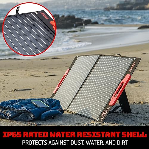 Miniatura 10 de Paneles solares portátiles de Backcountry, 110W o 60W - Cargador solar resistente al agua IP65 con 3 puertos USB para teléfonos y DC hacia fuera