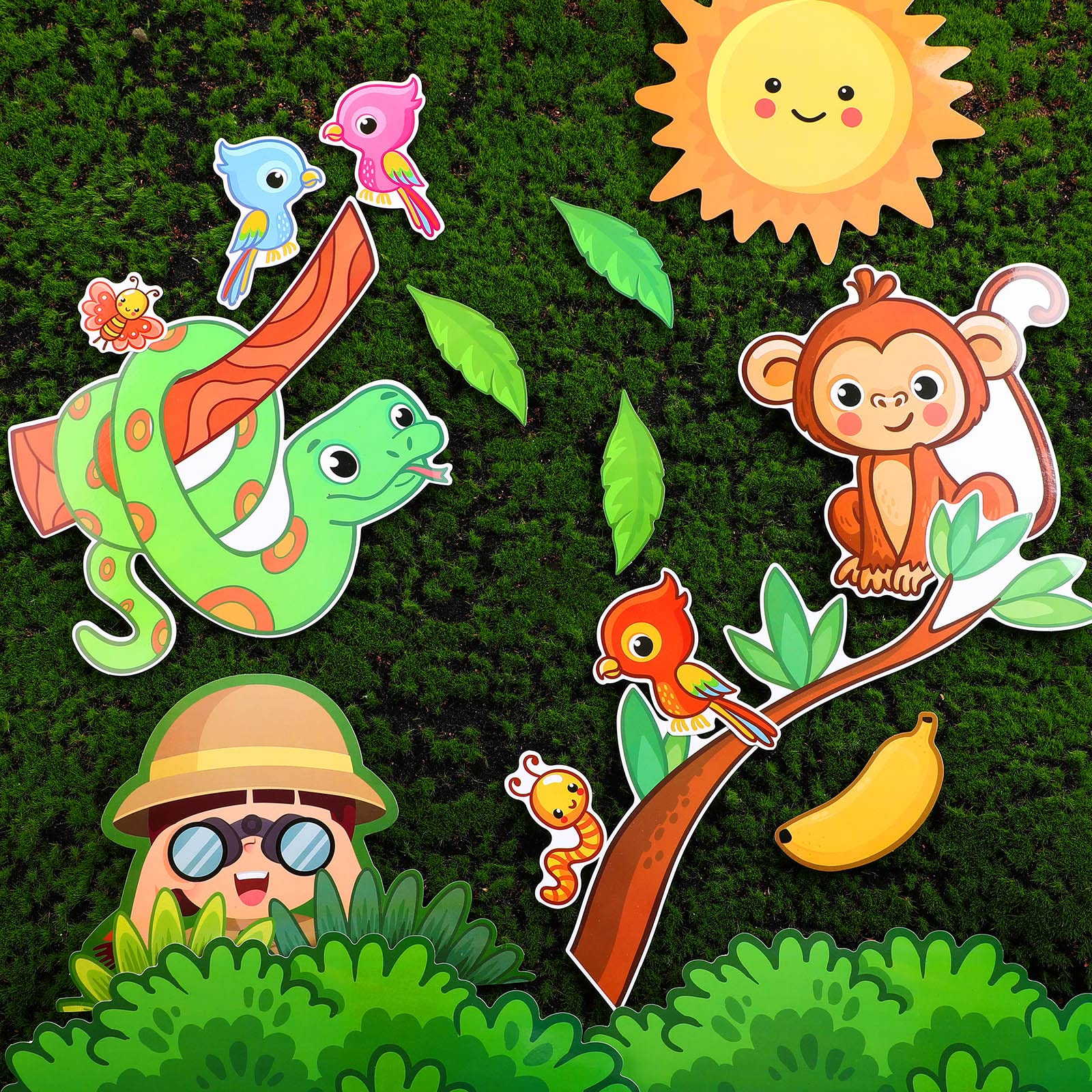 農場の動物掲示板装飾セット 64個 新学期の教室に吊るすガーランド付きの群れ紙の切り抜きへようこそ Amazon.co.jp:  ジャングル掲示板103個セット Welcome to The Jungle Animal 掲示板 デコレーション 猿 象 森 切り抜き 教育 教室  壁装飾 : Office Products, image size:1600x1600