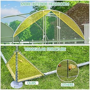 Amazon.com: Spurgehom Chicken Coop Run Large Metal Chicken