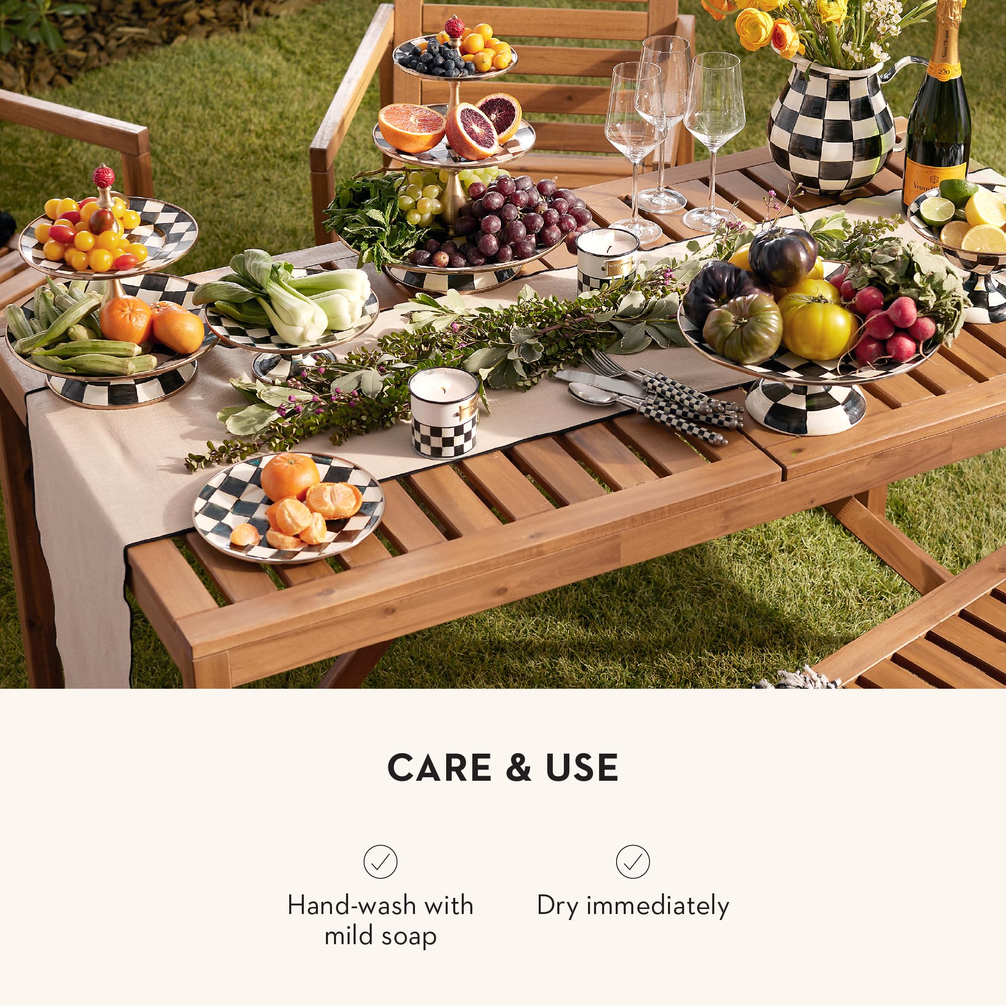 Amazon.com | MACKENZIE-CHILDS Supper Club 3-Piece Place Setting