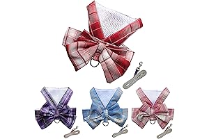 Plaid Christmas Dog Harness for Small Dogs