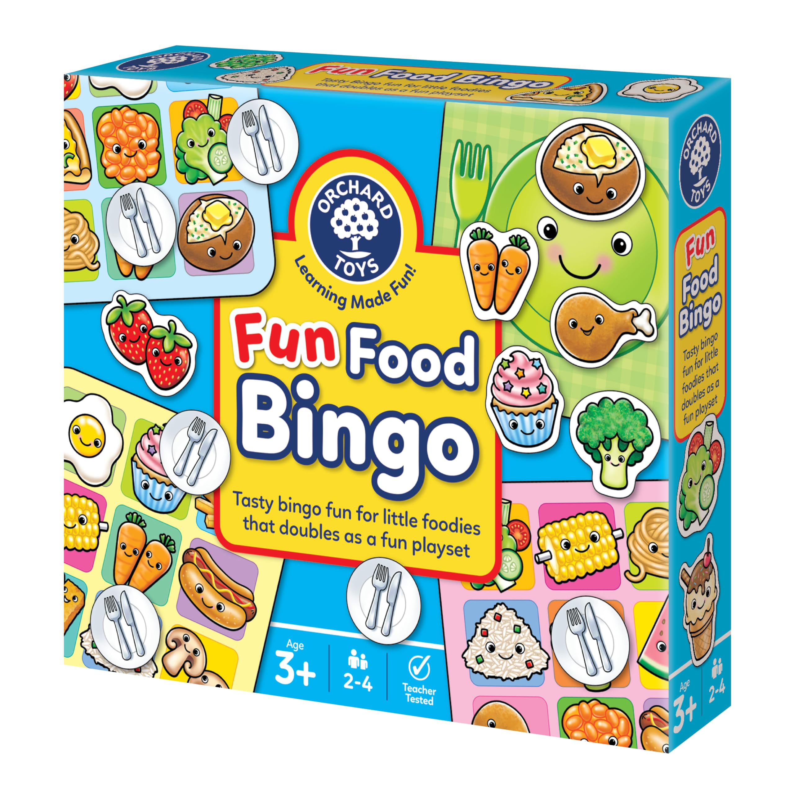 Orchard Toys - Gioco di Bingo Food: 1-4 Giocatori, Età consigliata 3-6 anni, Gioco di Loto in spagnolo