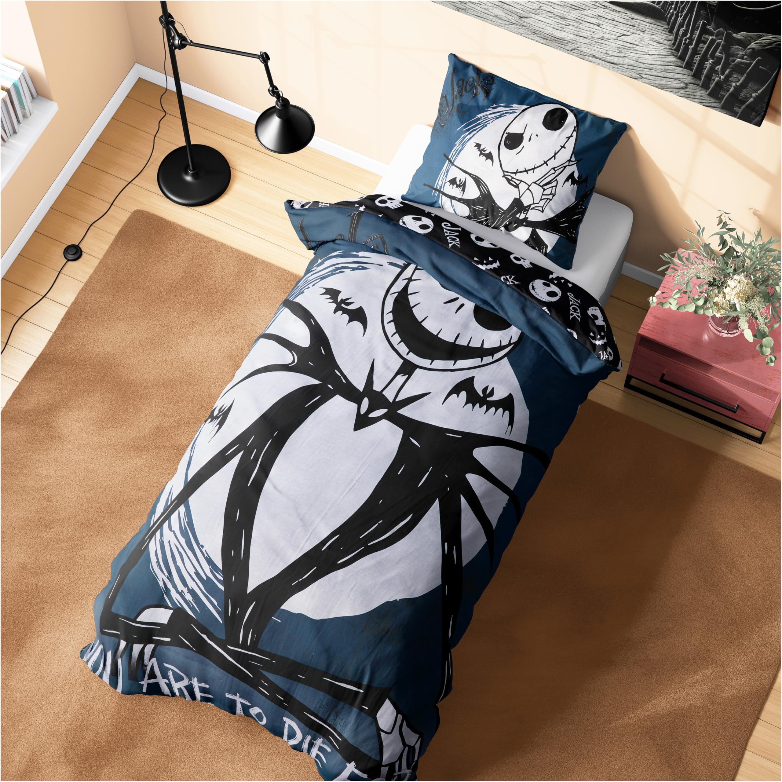 Disney Black Jack Single Stitch Duvet Cover And Pillowcase Set Kids Teens Bedding Bedroom Accessories - Single Or Double (Black Jack Single)