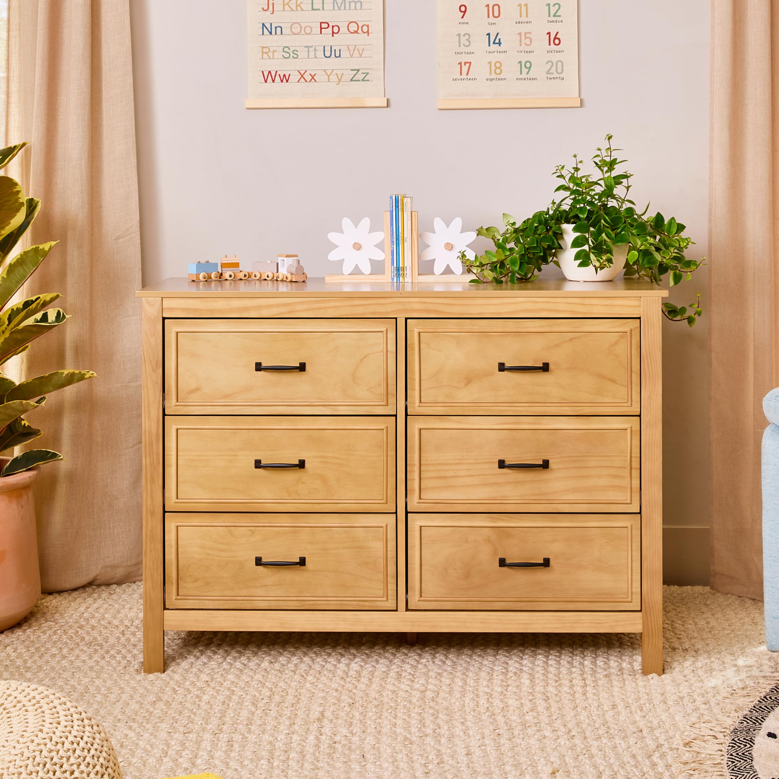 white christmas dresses Davinci Charlie 6-Drawer Baby Dresser, Honey