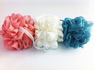 IKEA お風呂収納:狭い浴室を賢く整理整頓 8 Limited IKEA AbyAn Body Puff Set of 3 Moss Green Pink White 202.851. 39 Bath Products Soap Bubbles Bath Sponge Whisking Net