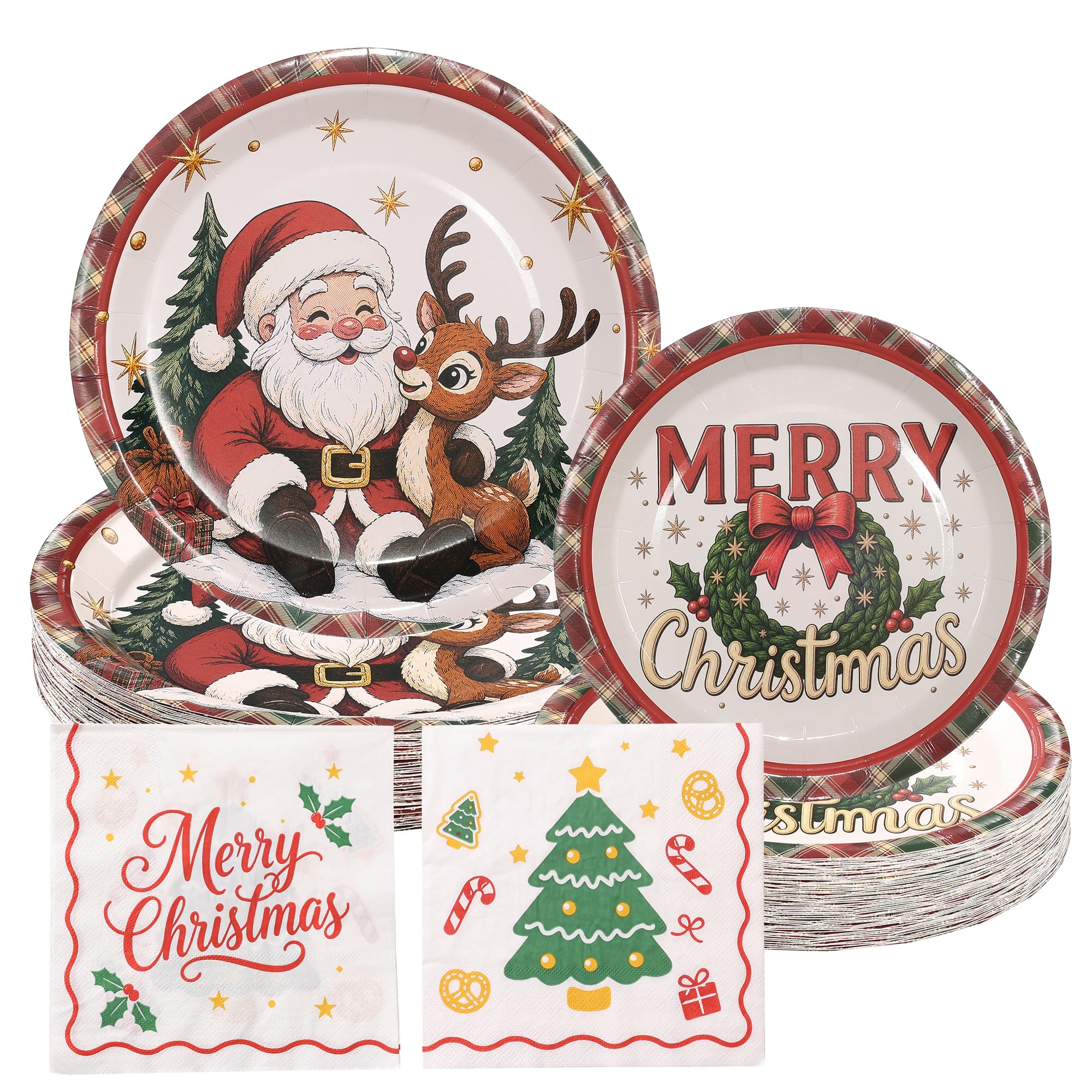 Goodluck Ivory Disposable Plates - 350PCS Party Set -10