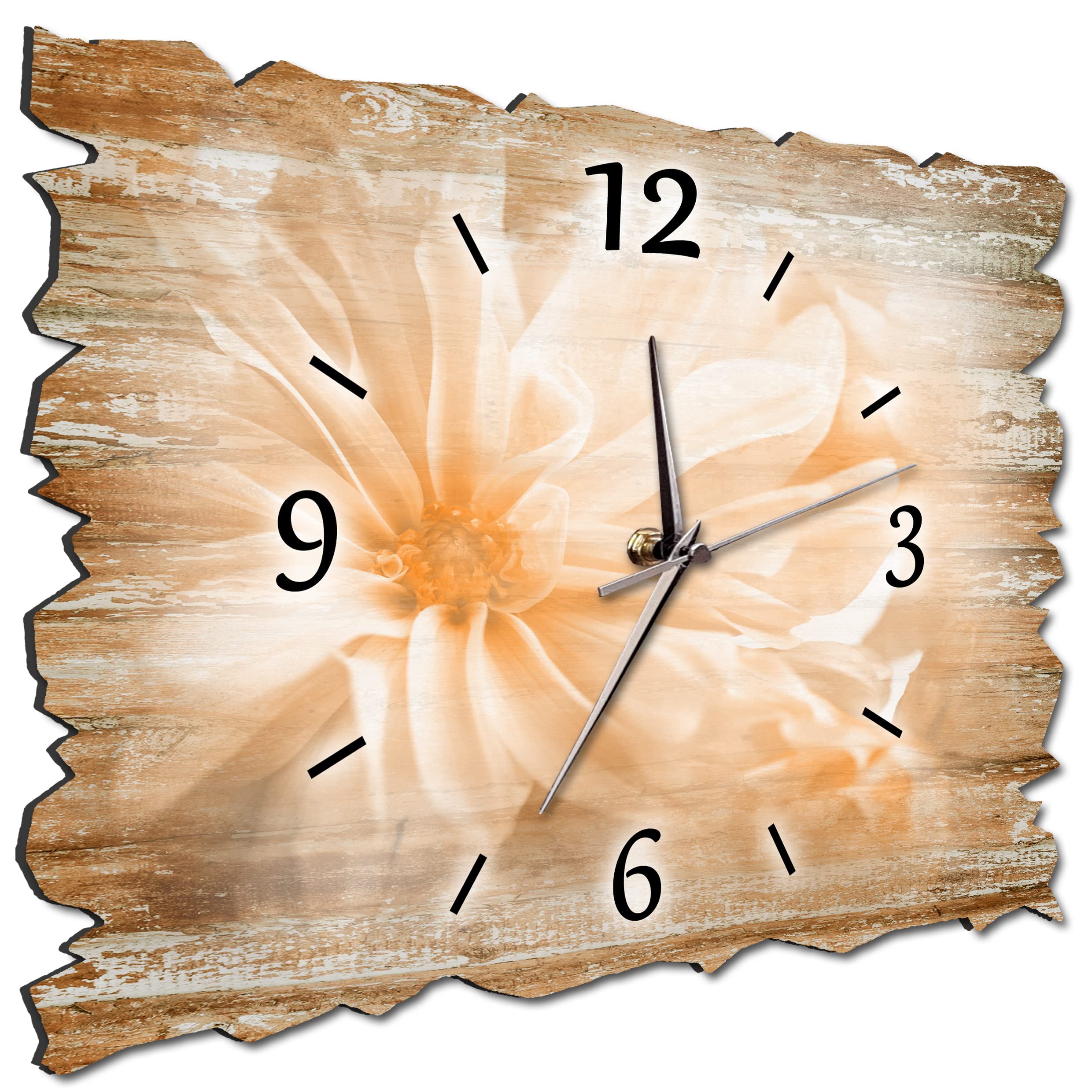 BM Holz Funk Quarz Quarzwanduhr Wanduhr Funkwanduhr Funkwanduhren Funkuhr Funkuhren kein Ticken lautlos geräuschlos leise ohne Tickgeräusche groß XXL H3b-10220-funk