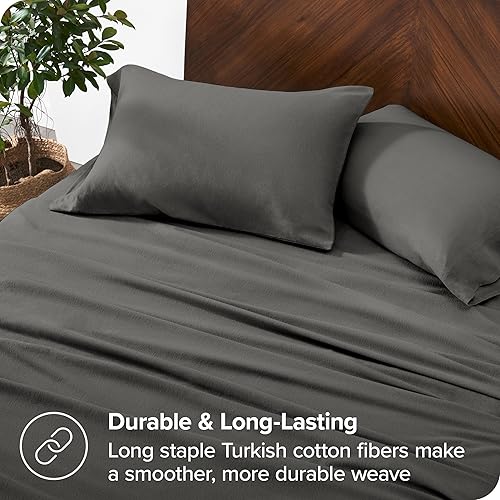 Miniatura 6 de Bare Home Juego de sábanas de franela de algodón orgánico, tamaño matrimonial, 100% algodón, doble cepillado para mayor suavidad y comodidad,