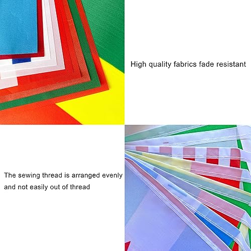 Miniatura 3 de WEITBF Juego de 2 banderas de habla hispana de 22 países, surtido de banderas latinas de América Latina para decoración del mes hispano, 60 pies, 44