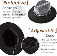 Vista 5 de Lisianthus - Sombrero con cinta con hebilla de ajuste, para mujer, modelo Fedora