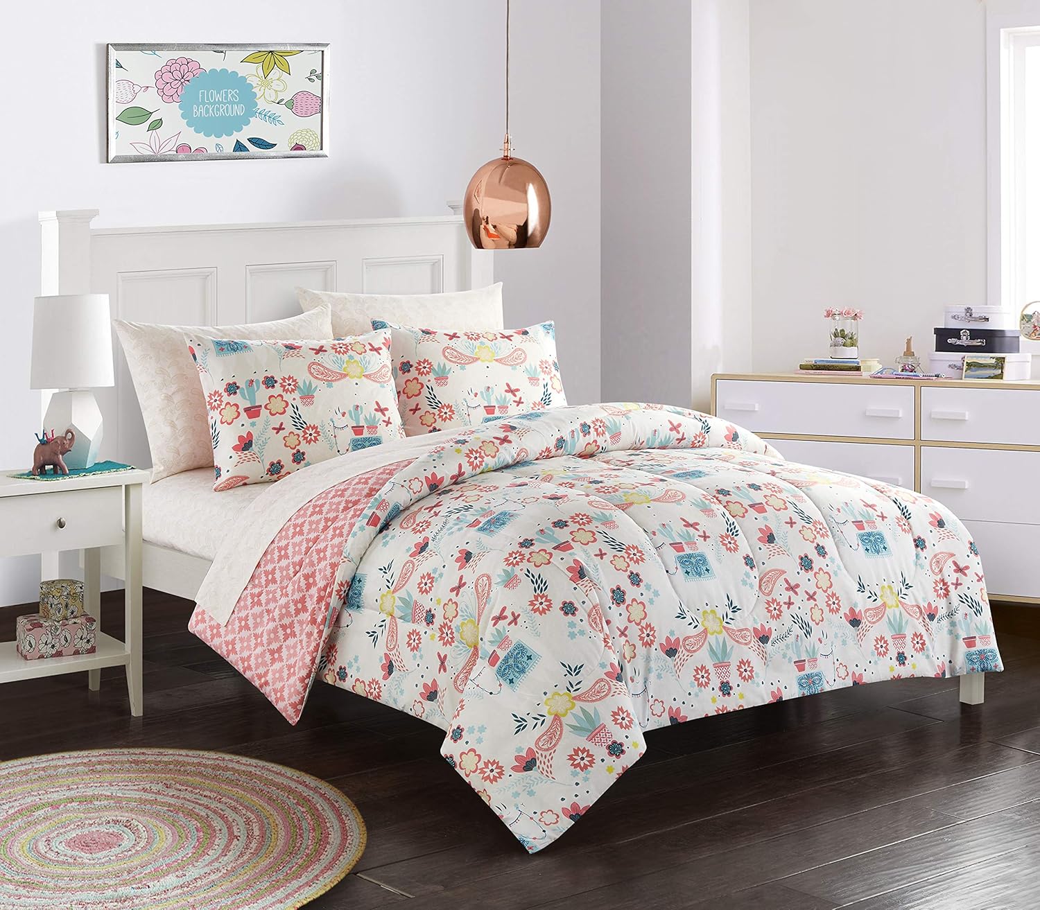 Get Cheap Price Heritage Kids Llama Comforter Set, Full