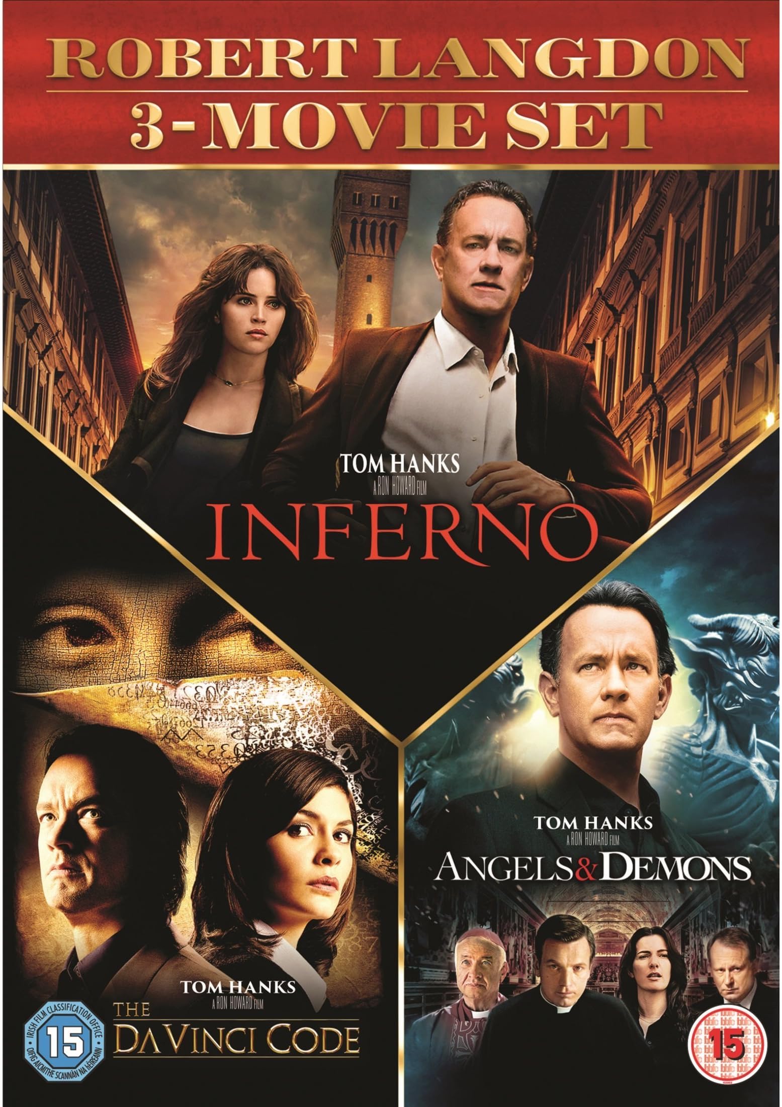 Inferno, Angels and Demons and The Da Vinci Code [DVD] [2016]