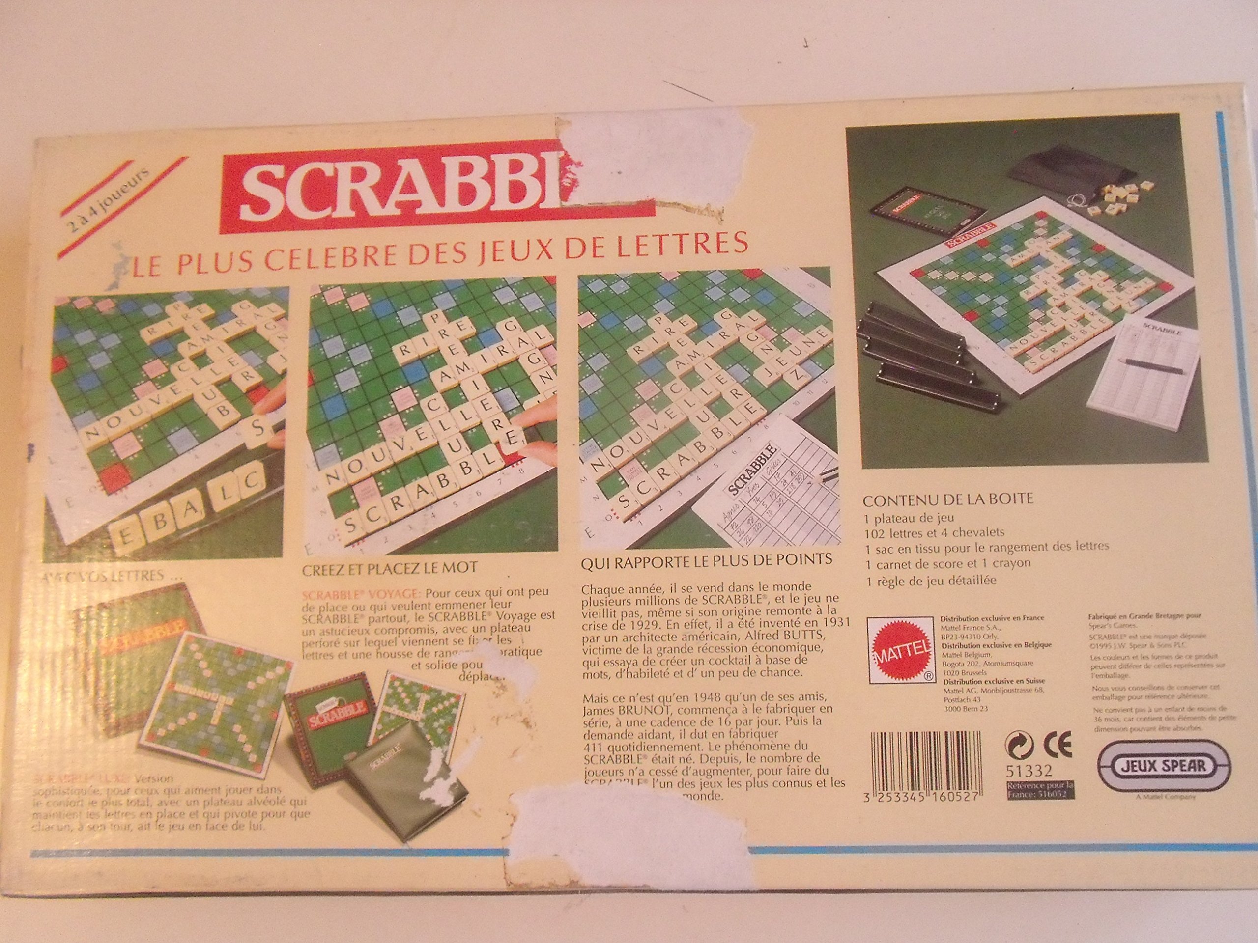 Mattel - 51332 - Jeu de société - Scrabble Classique