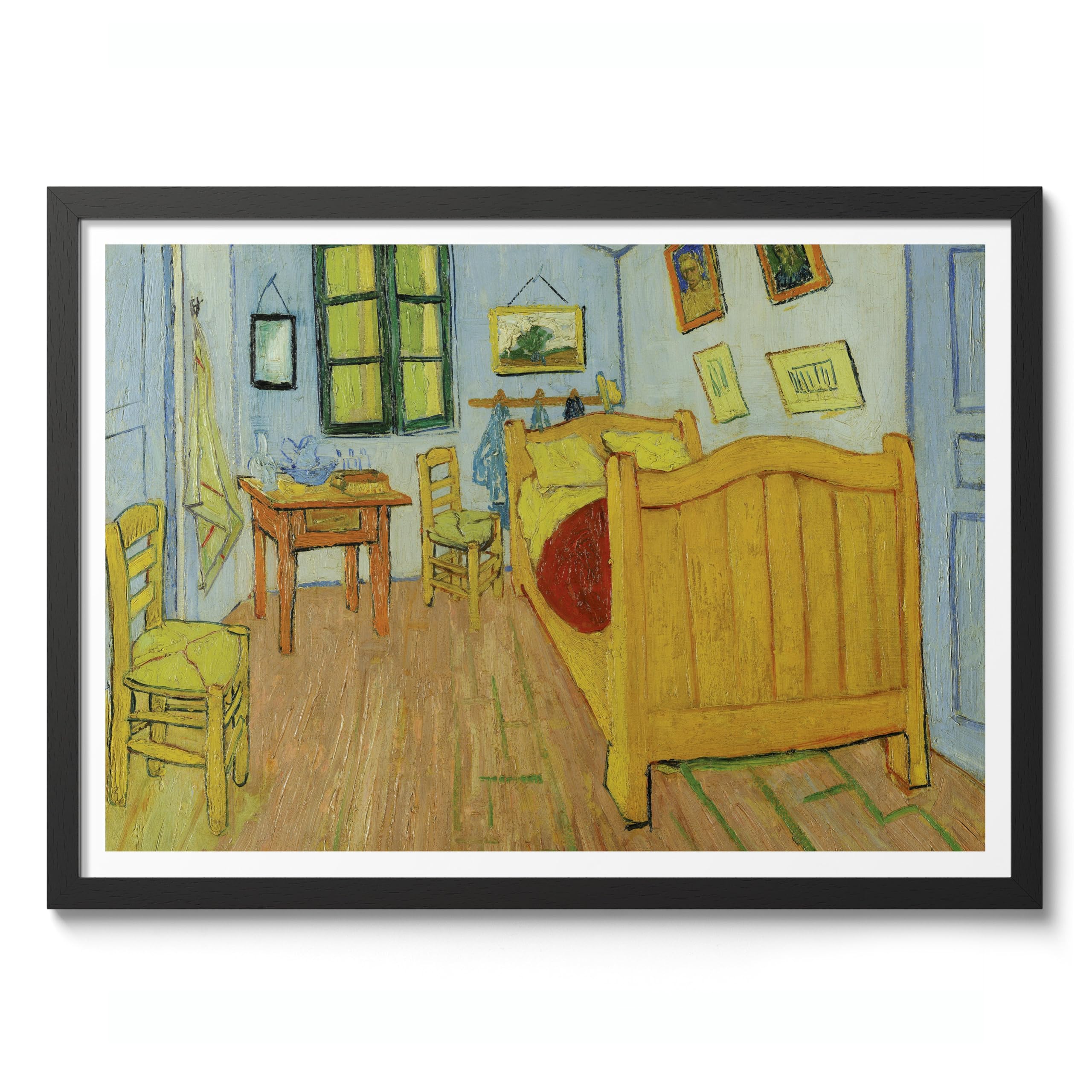 The Bedroom Vincent Van Gogh Print, Classic Famous Oil Painting Print, Modern Art Exhibition, Home Decor Wall Art, Archival Matte, A5 (Black Frame) - 21x14.8cm — image 1
