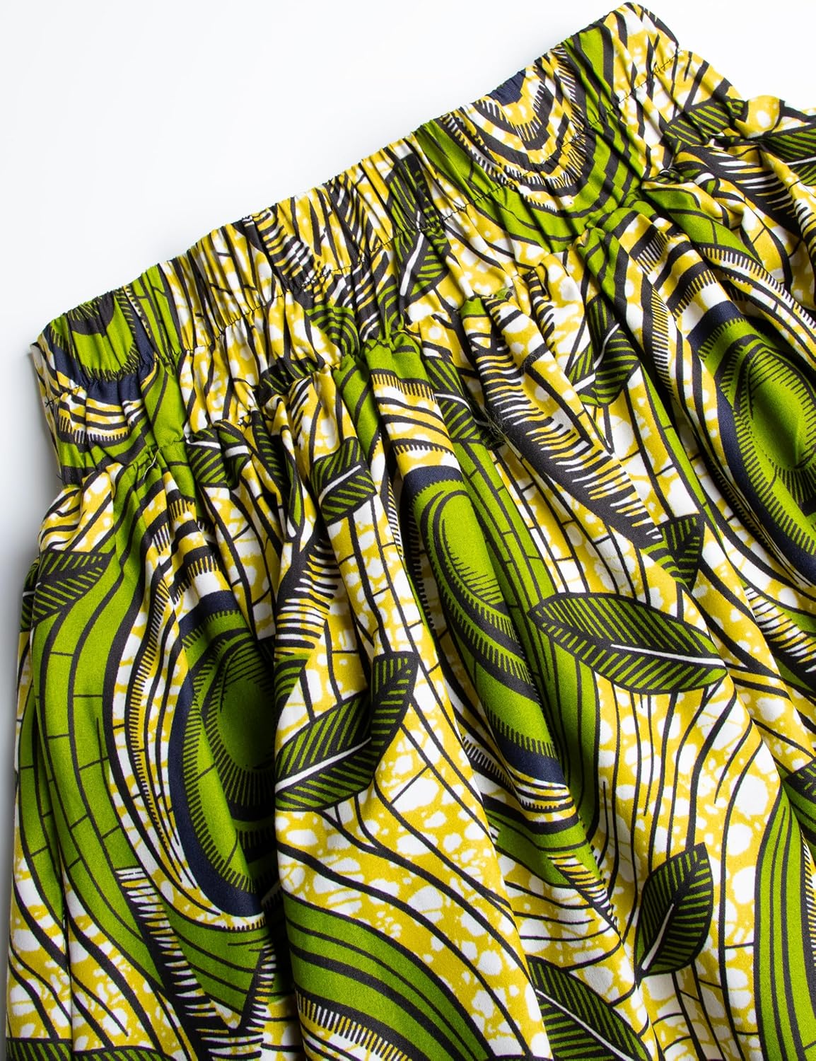 Women's African Print Long Skirt Kente Wax Maxi Skirts with Pockets Head Wrap Set - Image 5