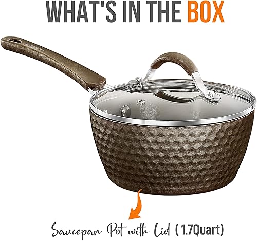 Vista 15 de NutriChef NutriChef PRTNCCW11BDSP - Olla de salsa duradera con tapa, antiadherente de alta calificación con tapas de vidrio templado transparente