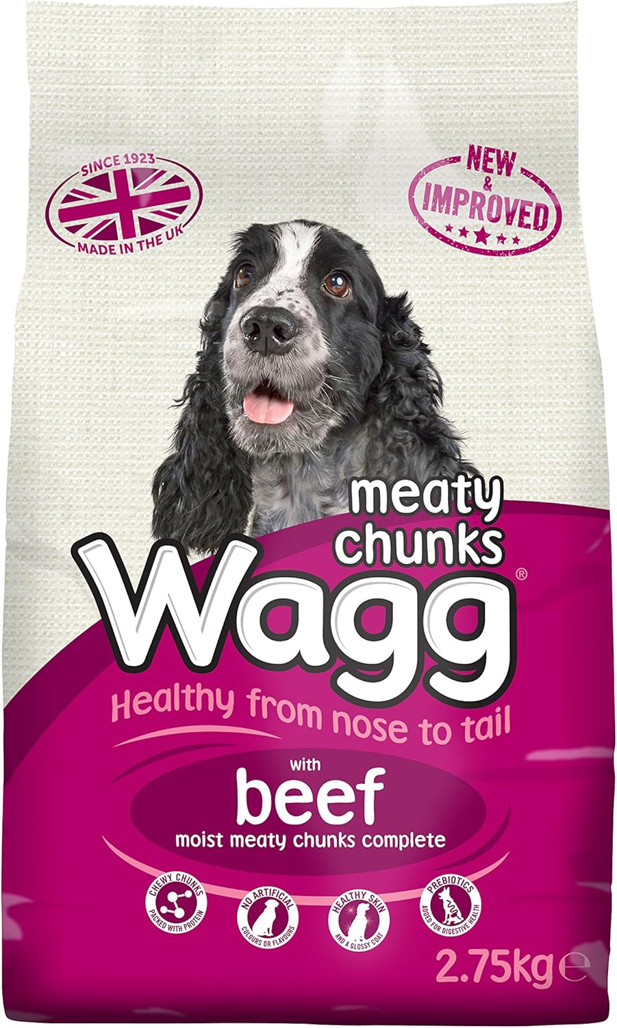 Wagg Moist Meaty Chunks with Beef, 2.75 kg, Pack of 4 Amazon.co.uk
