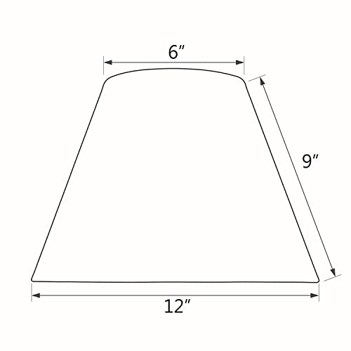 Image of Aspen Creative 32624 Transitional Empire Shape Spider Construction Lamp Shade in Khaki, 6 inch Top x 12 inch Bottom x 9 inch Slant Height