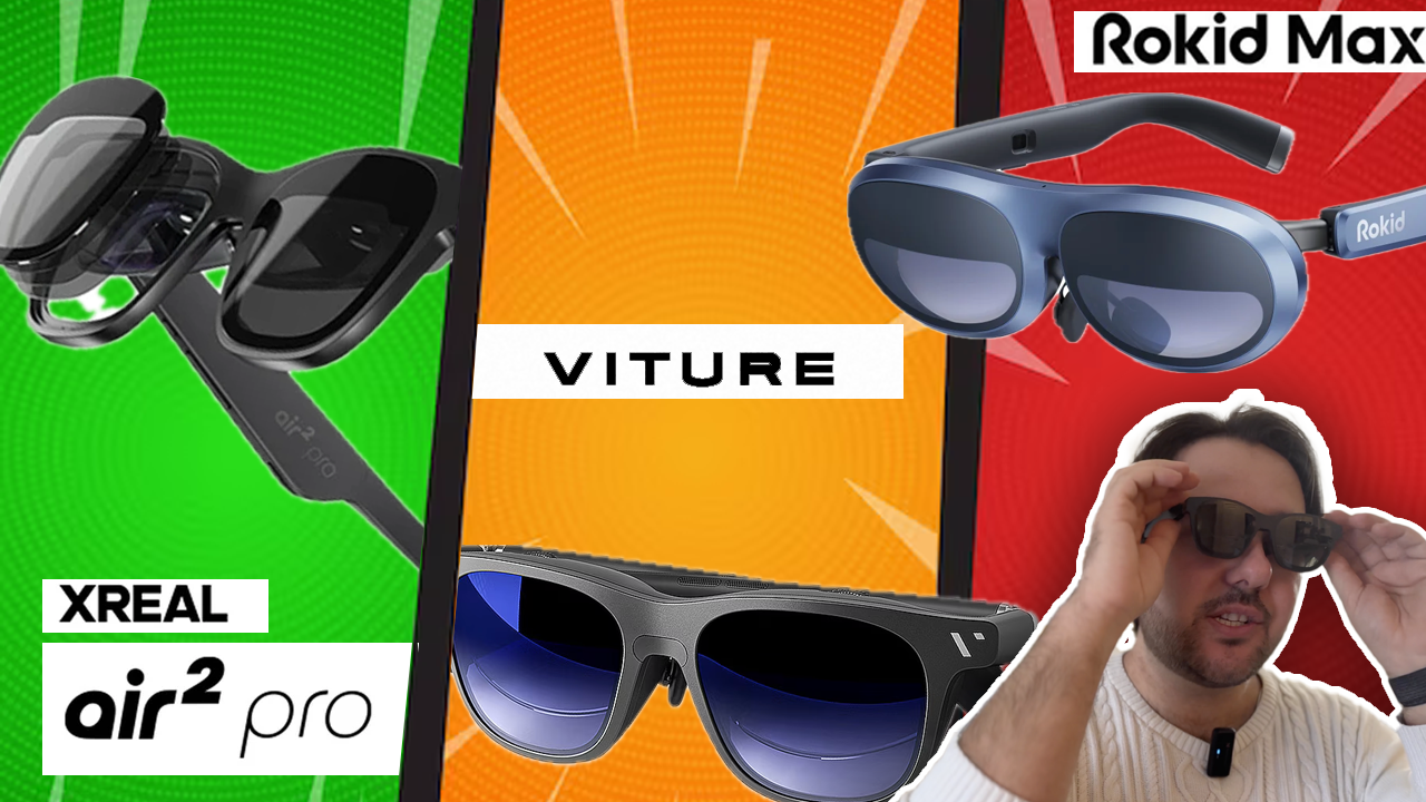 Watch AR Glasses&colon; XREAL Air 2 Pro vs Rokid Max vs Viture One