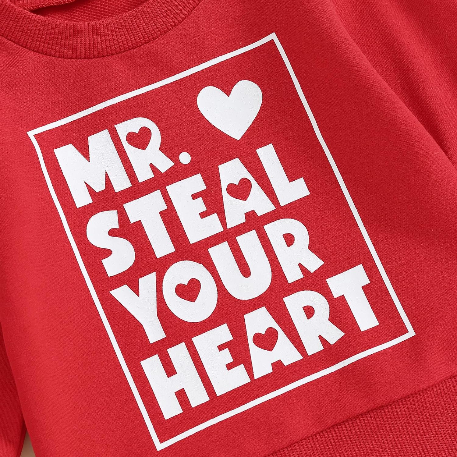 Karuedoo Toddler Baby Boy Valentines Outfit Cute Letter Print Sweatshirt Long Sleeve Shirts Top Jogger Pants Set - Image 4