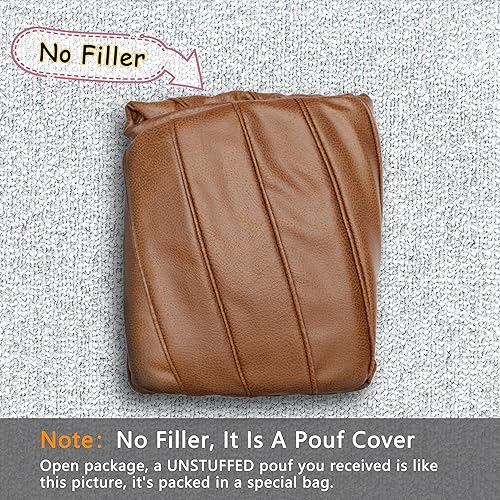 Miniatura 35 de Thgonwid - Reposapiés de gamuza sintética hecho a mano con puf otomano de 23 x 14 in, reposapiés redondo para sala, dormitorio y debajo de la mesa,