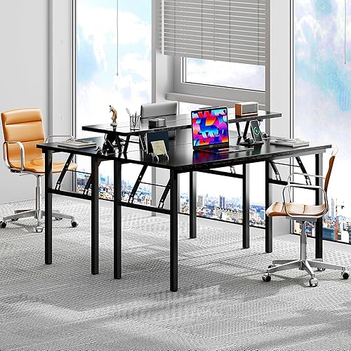 Miniatura 29 de Need AC5WW NA - Escritorio plegable para computadora y oficina en casa con tomas de corriente, soporte para monitor, espacio para taza, luces led y